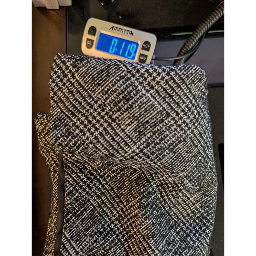 Talbots Tweed Skirt Faux Leather Trim Pockets Lined Black White Sz 16 Academia